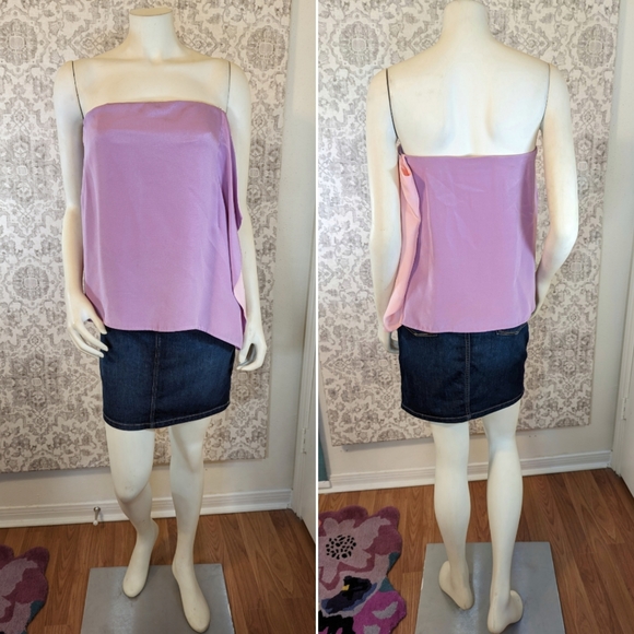 Spring 2012 RTW Phillip Lim 3.1 Lilac & Pink Silk Draped Bustier NWT sz 10 - Picture 5 of 17